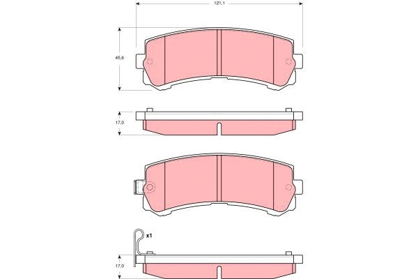 Brake Pad Set, disc brake (GDB3362)