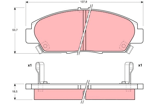 Brake Pad Set, disc brake (GDB1180)