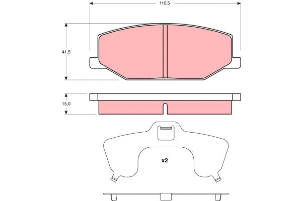 Brake Pad Set, disc brake (GDB3210)