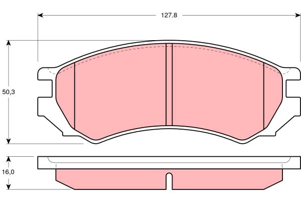 Brake Pad Set, disc brake (GDB1005AT)
