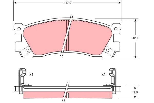 Brake Pad Set, disc brake (GDB746)