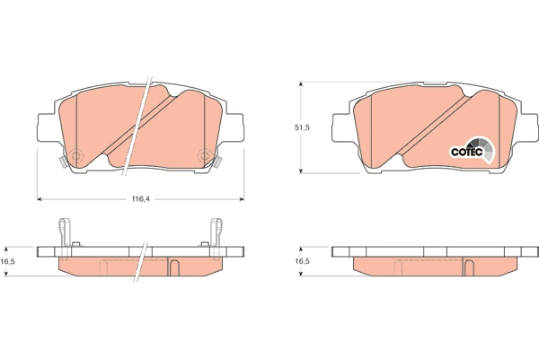 Brake Pad Set, disc brake (GDB3242DT)