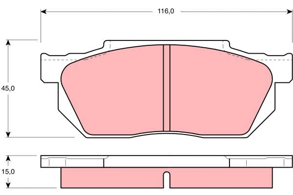 Brake Pad Set, disc brake (GDB358)