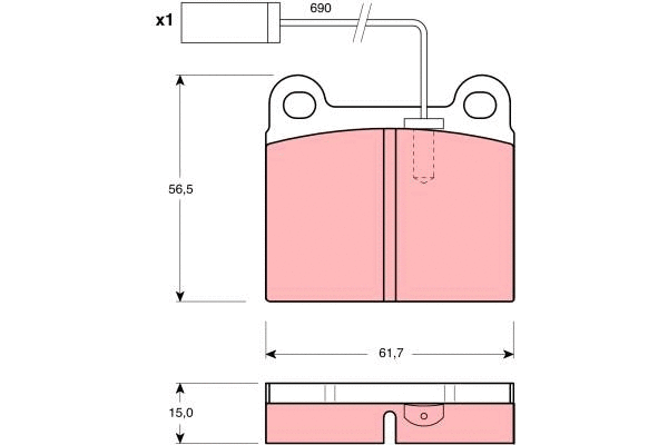 Brake Pad Set, disc brake (GDB1252)