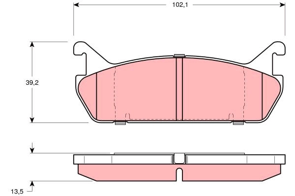 Brake Pad Set, disc brake (GDB887AT)