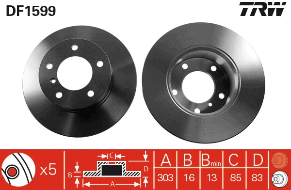 Brake Disc (DF1599)