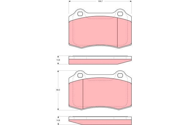 Brake Pad Set, disc brake (GDB1537)