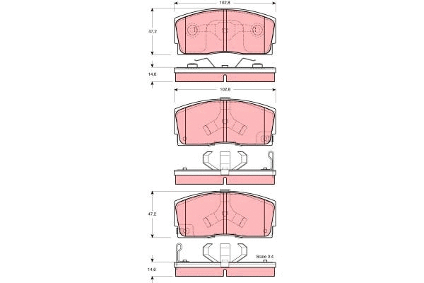 Brake Pad Set, disc brake (GDB3166)