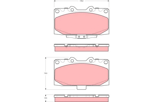 Brake Pad Set, disc brake (GDB3307)