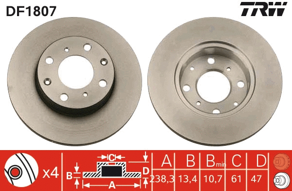Brake Disc (DF1807)