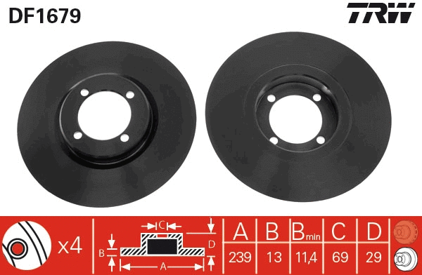 Brake Disc (DF1679)
