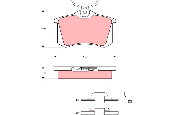 Brake Pad Set, disc brake (GDB1458)