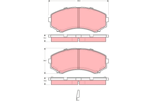 Brake Pad Set, disc brake (GDB3254)