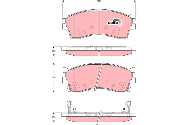 Brake Pad Set, disc brake (GDB3285)