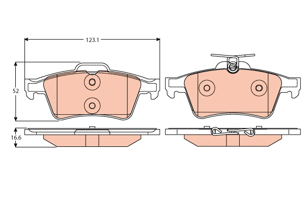 Brake Pad Set, disc brake (GDB2086)