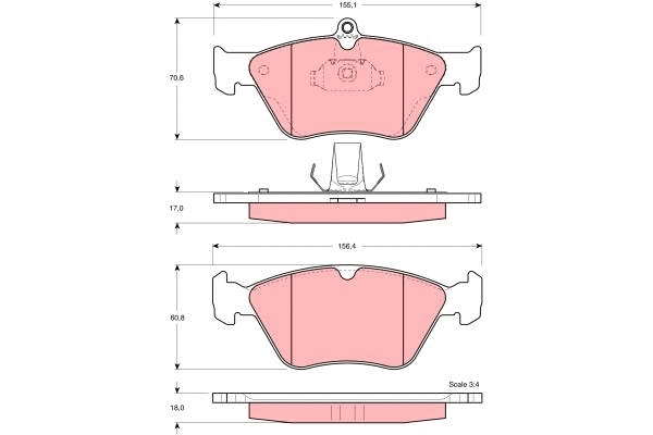 Brake Pad Set, disc brake (GDB1166)