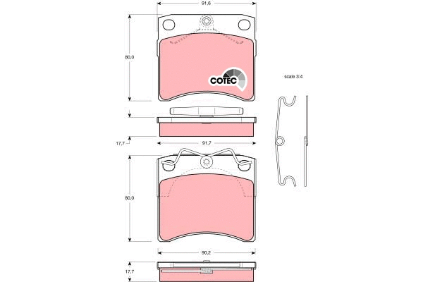 Brake Pad Set, disc brake (GDB791)