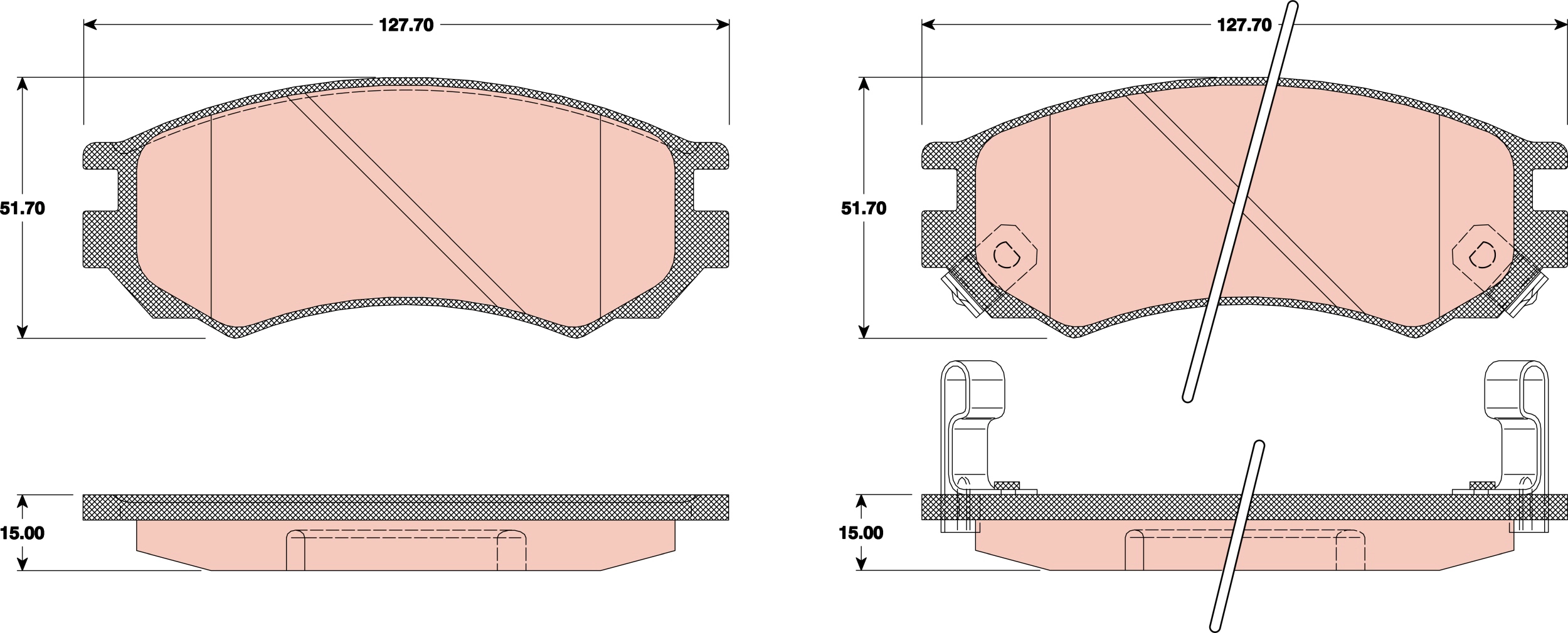 Brake Pad Set, disc brake (GDB1149)