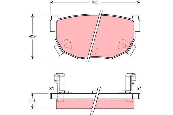 Brake Pad Set, disc brake (GDB3143)