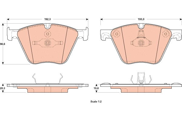 Brake Pad Set, disc brake (GDB1915)