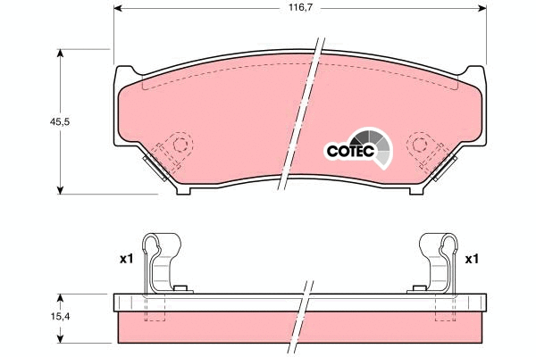 Brake Pad Set, disc brake (GDB1174)
