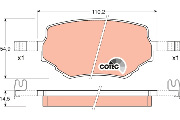 Brake Pad Set, disc brake (GDB3132AT)