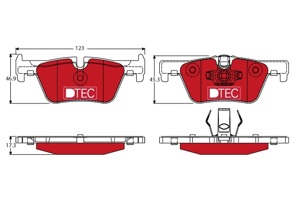 Brake Pad Set, disc brake (GDB1919DTE)
