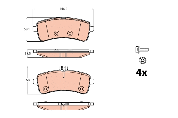 Brake Pad Set, disc brake (GDB2079)