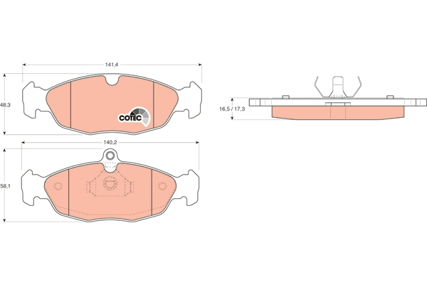 Brake Pad Set, disc brake (GDB1040AT)