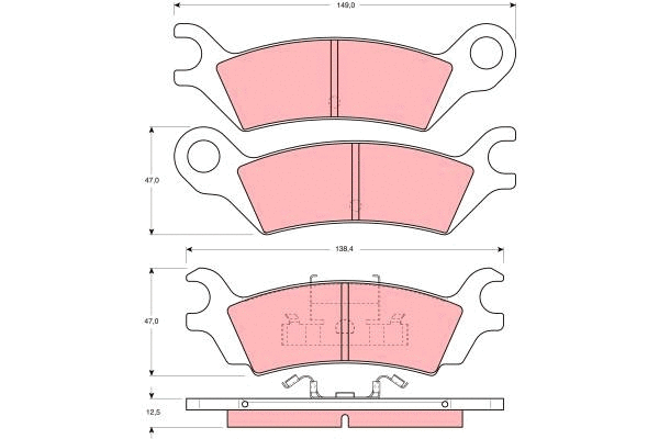 Brake Pad Set, disc brake (GDB290)