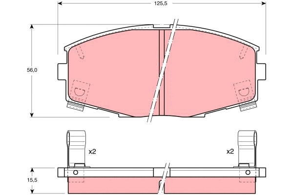 Brake Pad Set, disc brake (GDB880)