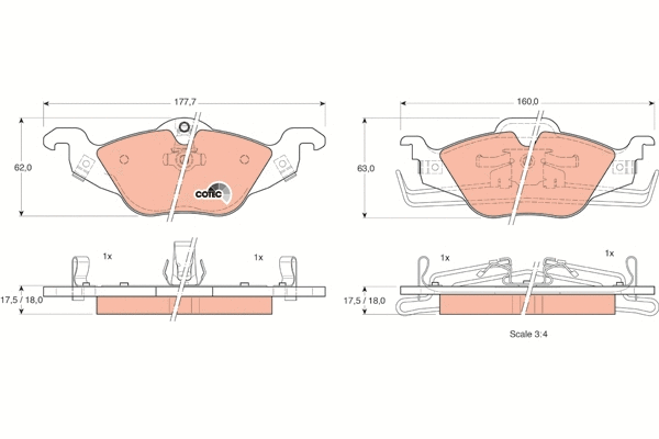 Brake Pad Set, disc brake (GDB1351)