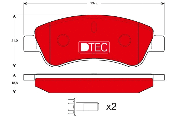 Brake Pad Set, disc brake (GDB1463DTE)