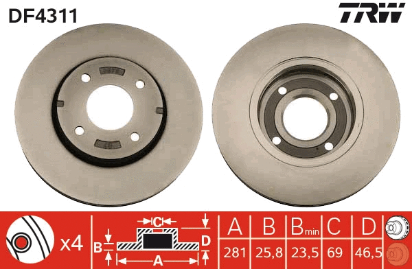 Brake Disc (DF4311)