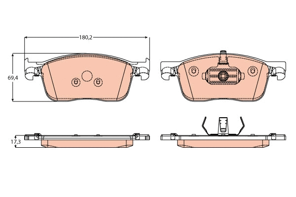 Brake Pad Set, disc brake (GDB2169)