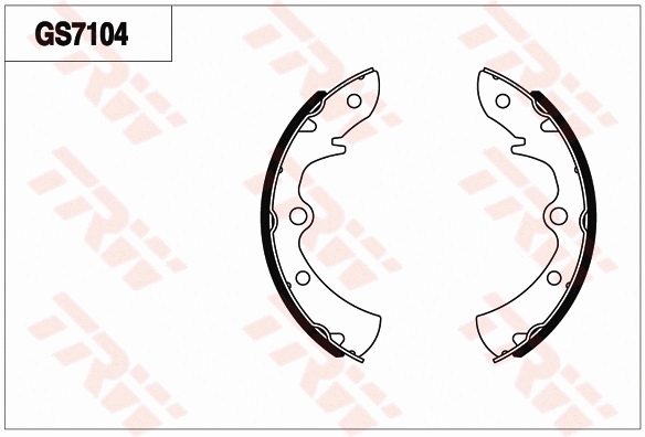 Brake Shoe Set, parking brake (GS7104)