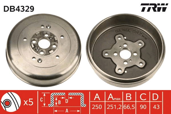 Brake Drum (DB4329)
