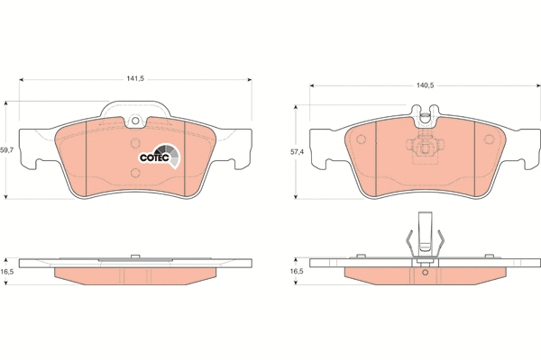 Brake Pad Set, disc brake (GDB1546)