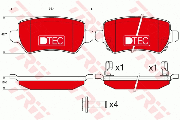 Brake Pad Set, disc brake (GDB1515DTE)