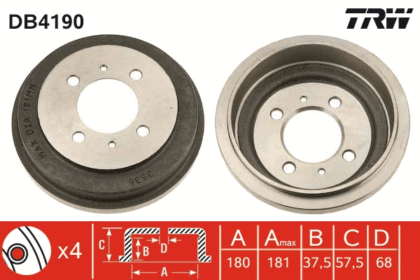 Brake Drum (DB4190)