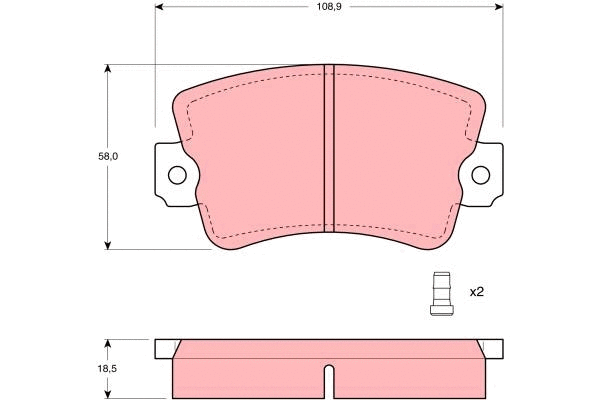 Brake Pad Set, disc brake (GDB243)