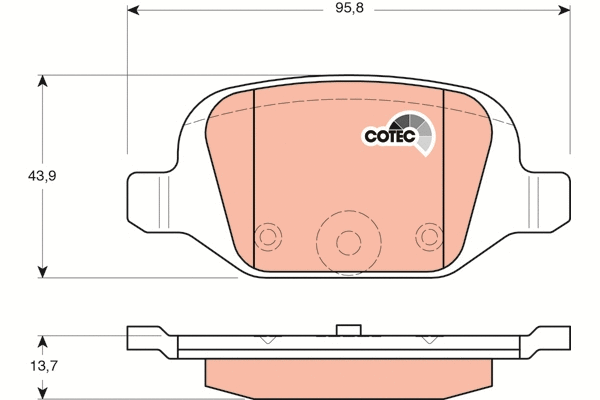 Brake Pad Set, disc brake (GDB1384)