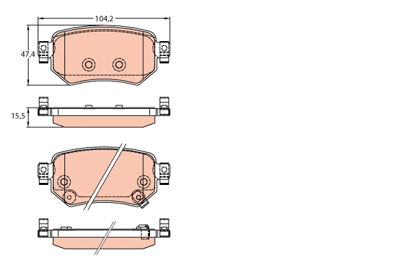 Brake Pad Set, disc brake (GDB3632)