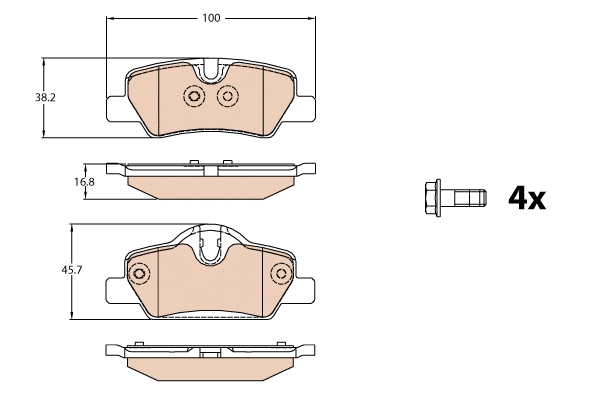 Brake Pad Set, disc brake (GDB2088)