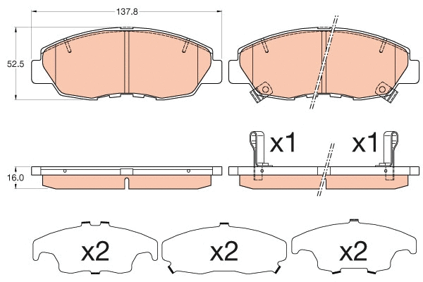 Brake Pad Set, disc brake (GDB3609)