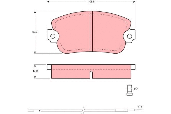 Brake Pad Set, disc brake (GDB154)