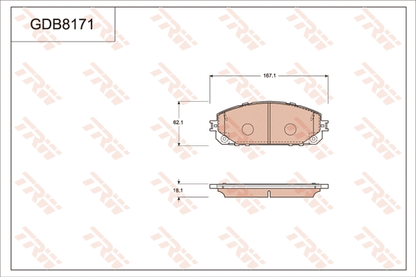 Brake Pad Set, disc brake (GDB8171)