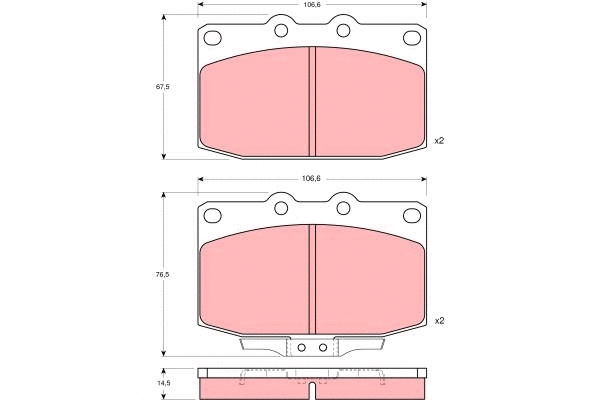 Brake Pad Set, disc brake (GDB377)
