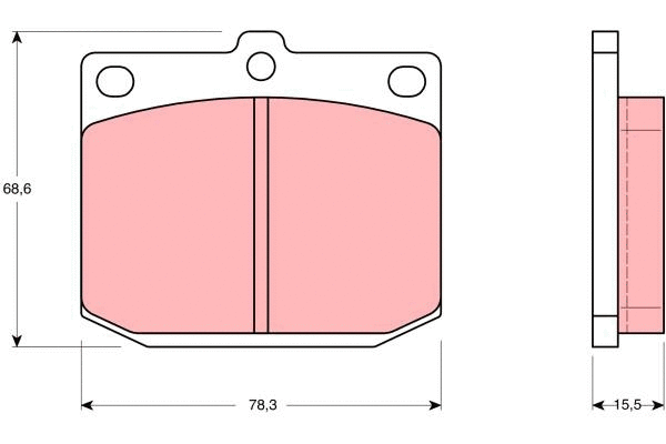 Brake Pad Set, disc brake (GDB881)