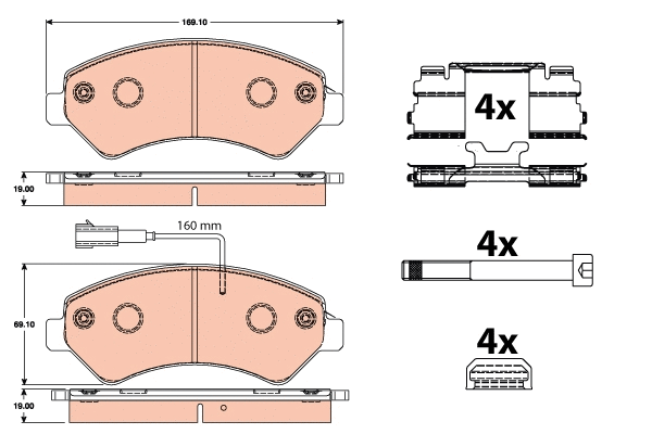 Brake Pad Set, disc brake (GDB2072)